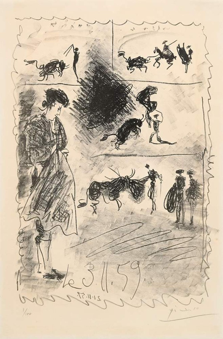 Bullfighting scene